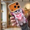 Phone Case: Lambskin 2D Flat Samsung Galaxy A34 A35 M05 M06 S20 S22 S21 FE Plus 5G Protective Case, Cute Little White Cat, Christmas and Halloween Gif