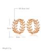 Einfache Glänzende Hohl-Blatt-Creolen Für Damen Mode Roségold Farbe Hohe Qualität Täglich Feiner Vintage Schmuck