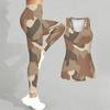 Camouflage-Print Yoga-Outfit für Damen Mode Workout-Leggings Fitness Sport Freizeit Yoga-Set Sportanzug