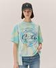 CETU Tie-Dye Logo Print T-Shirt Blue