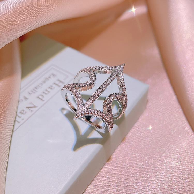 

Корейская версия Личности Геометрическое Полое Микро инкрустированное Кольцо Любовь Кольцо Диета Кольцо Крутое Кольцо No. 10