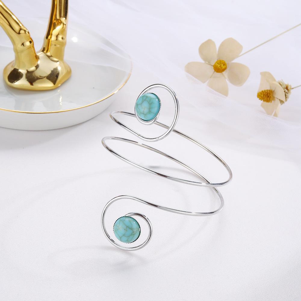 Bohemian Tide Tribe Ethnic Turquoise Arm Chain Women'S Fashion Arm Bracelet, Niche Arm Ring