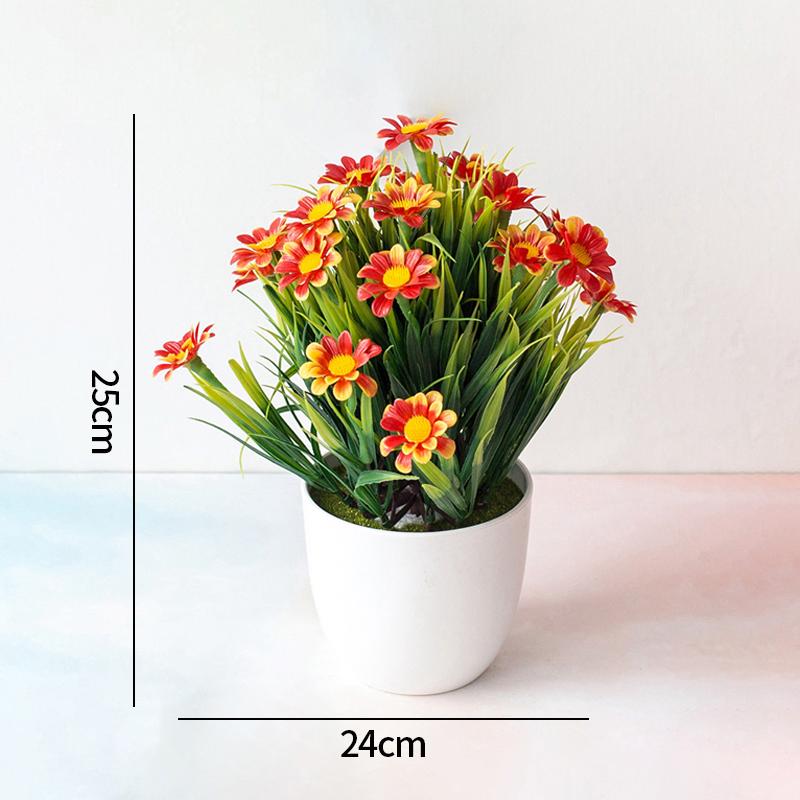 Artificial Orchid Potted Plants Fake Phalaenopsis In Plastic Pot Bonsai Plants Wedding Table Centerpiece Home Office Decoration