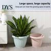 Imitation Ceramics Flowerpot Flower Pots Lightweight Thickened Large Capacity Deep Anti-deformation Decorative Planter Macaron Color Pot Greenery