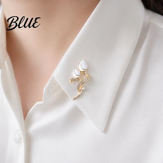 Lightweight Brooch Pin Pin 3D Tulip Bud Shape Lapel