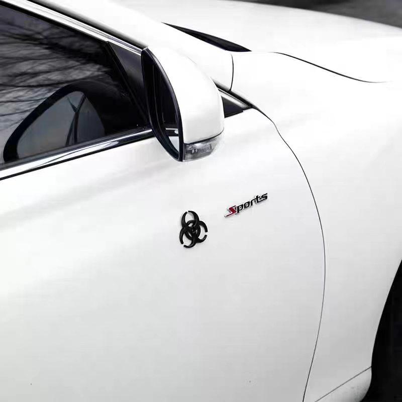 Umbrella Biohazard Logo Car Badge Sticker Side Fender Rear Trunk Emblem Decal for SUV Car Truck Sports Car Racing Car Motorcycle