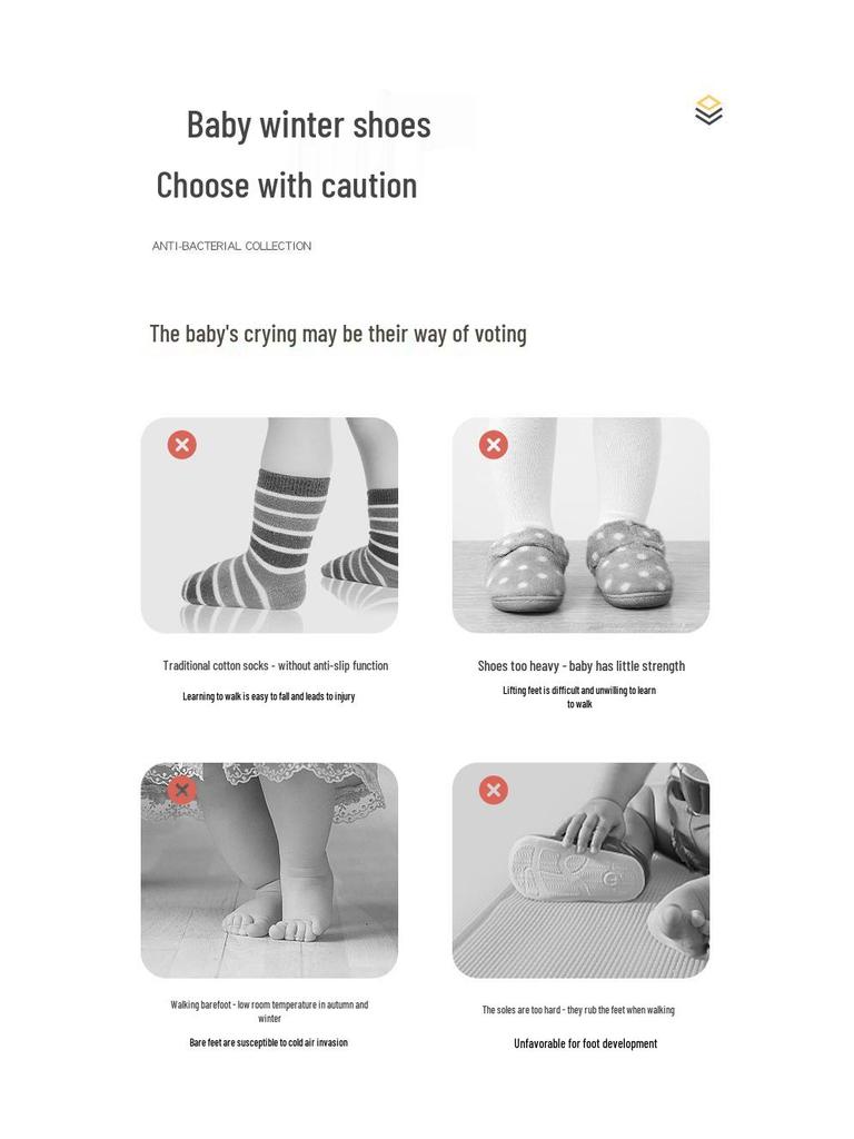 Newborn Baby Soft Sole Cotton Shoes - Thickened Velvet, Anti-Drop Foot Covers for Boys & Girls (0-1 Year)