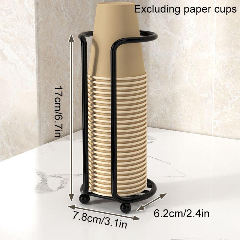 1Pc Display Stand Double Grid Storage Holder Tea Disposable Cup Luxury Mug Iron Shelf