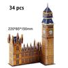 Bastel Architektur 3D Pappe Puzzle Spielzeug Notre Dame de Paris Eiffelturm Basilius-Kathedrale Weltberühmtes Architekturmodell Spielzeug