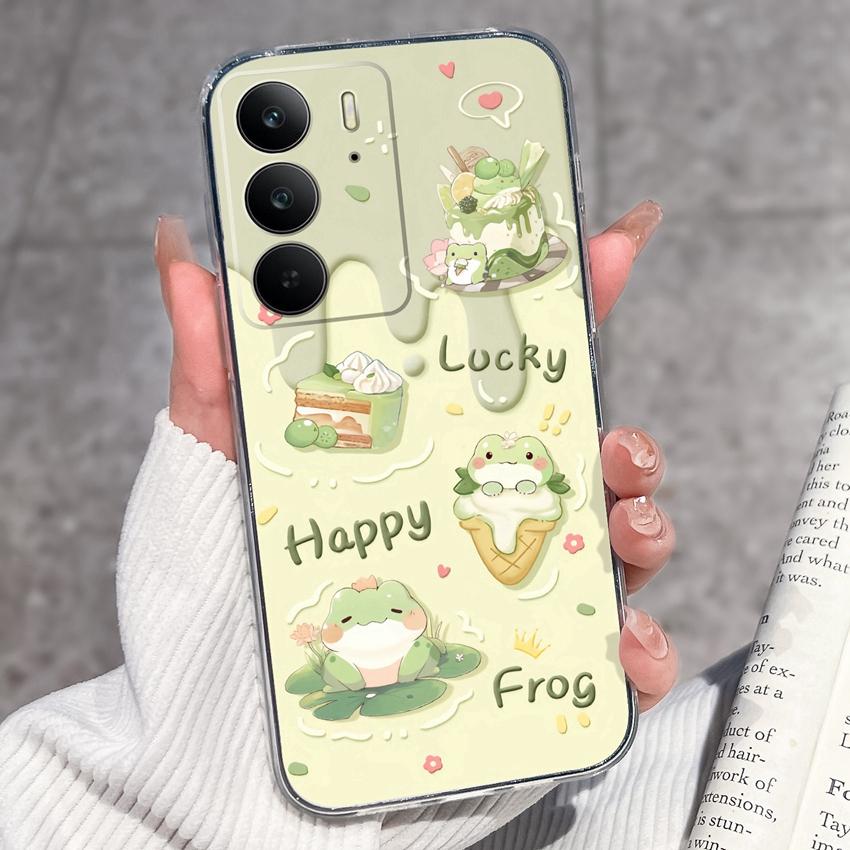For Oppo Realme C75 C75x C71 C67 C63 C55 C35 C33 C21Y C20 C15 Clear Phone Covers Adorable Cat Patterns Screen Protector Dustproof Case For Oppo Casing