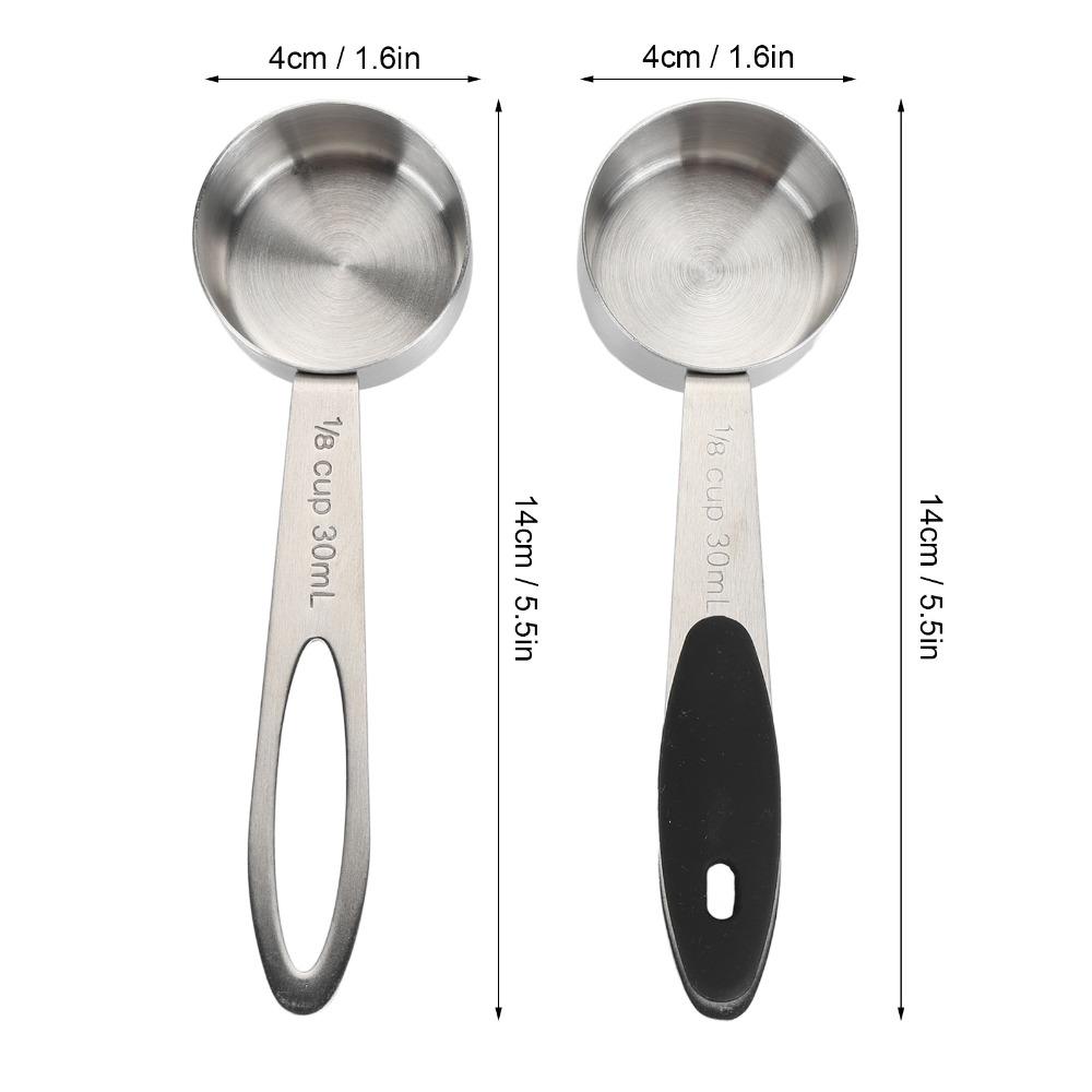 2pcs set Stainless Steel Stainless Steel Measuring Spoon Coffee Bean Measuring Spoon Coffee