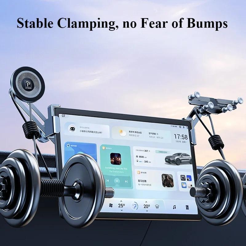 Oatsbasf Dual-position Car Screen Phone Holder Stand Aluminum Adjustable for Tesla Model 3 Highland Y Universal Car Accessories