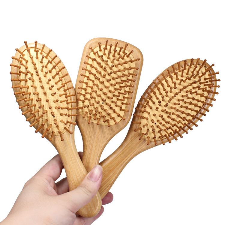Natural Bamboo Air Cushion Comb for Scalp Health Massage - Household Straight Hair Large Brush
