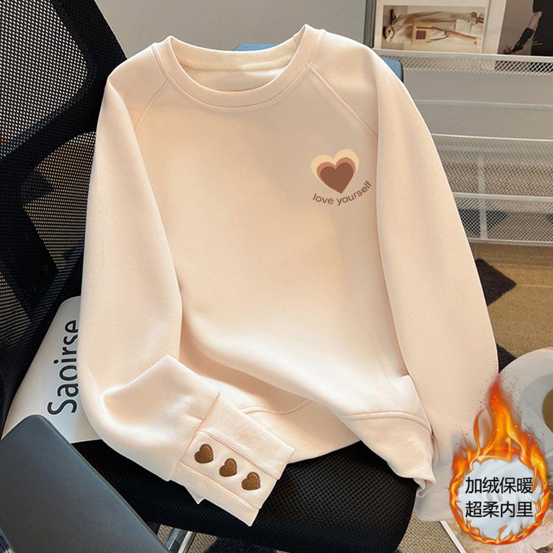 Women's Sweatshirt 2025 New Autumn Winter Loose Casual Pullover Bottoming Shirt Top