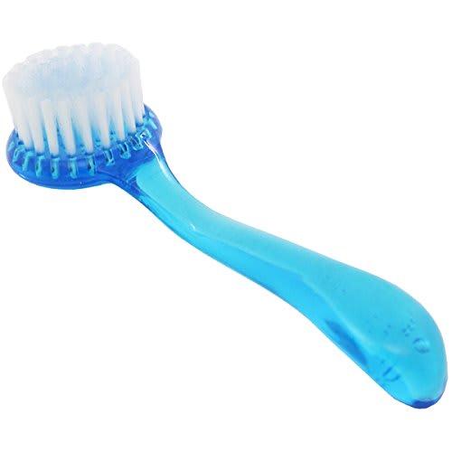 Cleaning brush for leather shoes, stain removal, and shoe shampooing, with soft nylon bristles