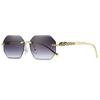 Ochelari de soare Femei Ochelari de soare fără ramă Eleganti Ochelari de soare pentru shooting pe stradă Ochelari cu design atrăgător pentru vacanță Ochelari cu diamante