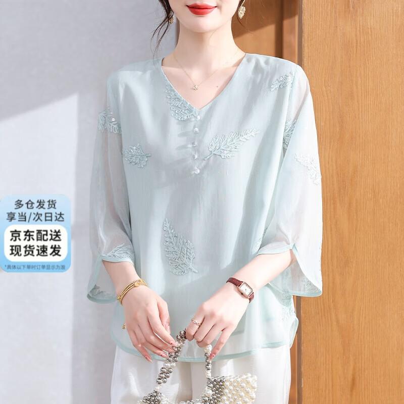 XUEXI Women s Chiffon Summer Blouse XL