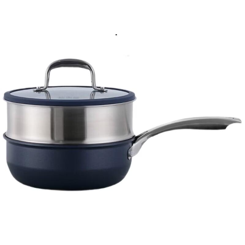 Cooker King Non-stick Milk Pot with Steamer