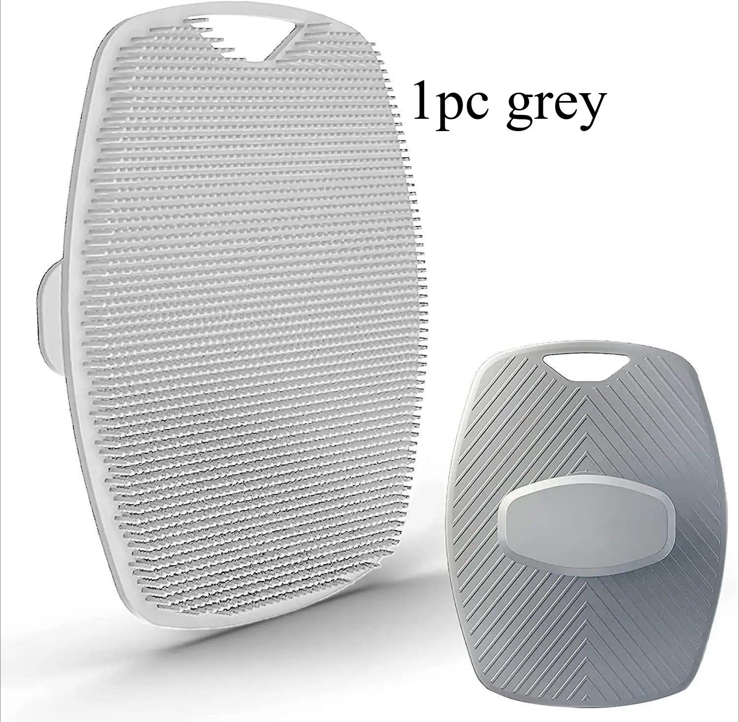 

1 шт. Мягкая силиконовая отшелушивающая щетка-очиститель Ручной скраб для тела для очищения Душевая щетка для нежного массажа для мужчин серый