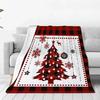 Frohe Weihnachten Decke Weiches Plaid Hirsch Baum Schneeflockenmuster Flanell Überwurfdecke Alle Jahreszeiten für Sofa Bett Zimmerdekor