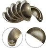 12 pcs Shell Cup Handles -Iron Shell Cup Semicircle Handle Pull,Shell Pull Handles for Kitchen Cupboard Door,Dresser Drawer