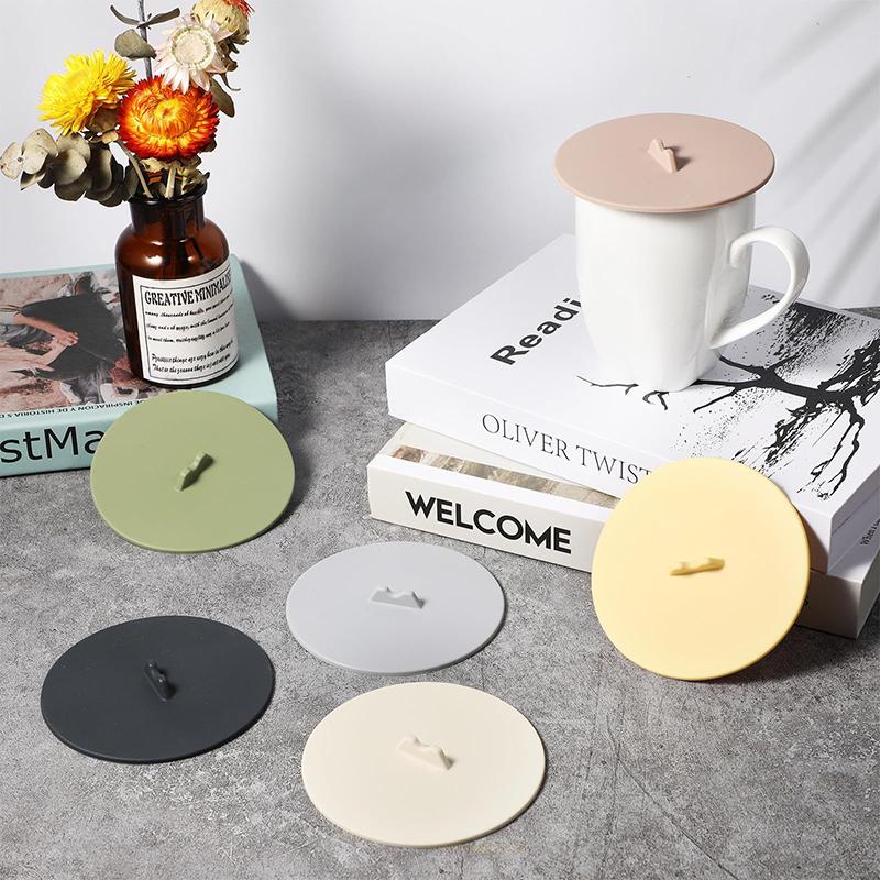Creative Silicone Cup Cover Anti-Overflow Suction Cap For Ceramic Glass Mug Bowl Heat-Resistant Sealed Lids Cover Tea Coffee Lid