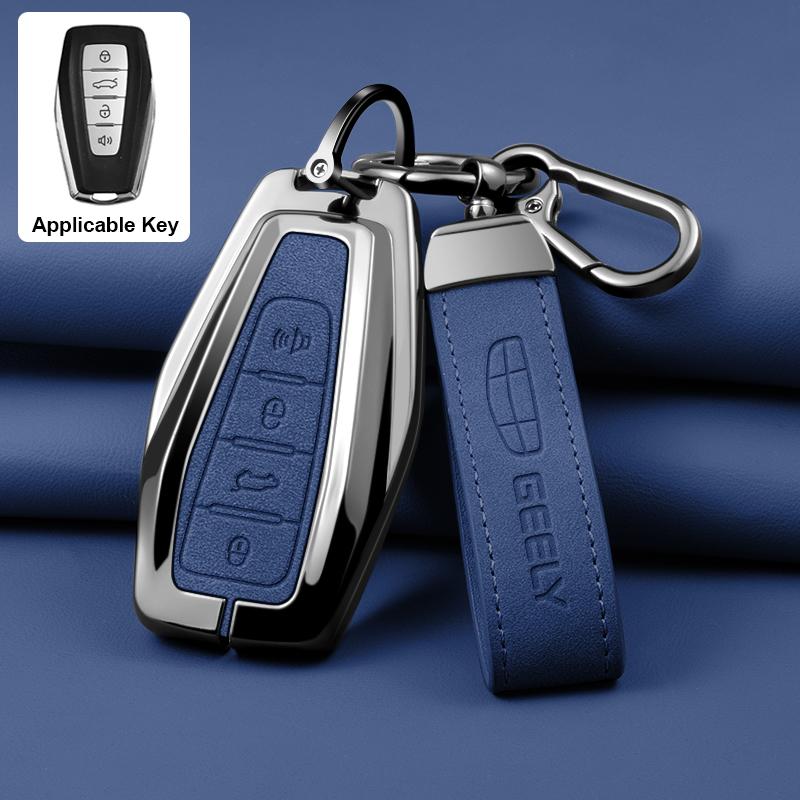 Zinc Alloy Leather Car Key Fob Case For Geely Cool Loch X6 X7 Ex7 Emgrand Global Eagle Gx7 Key Case Car Key Fob Case