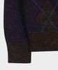 BROOKS BROTHERS Archive Argyle V-Neck Sweater (Purple) (Bbwnmm3931Tew)