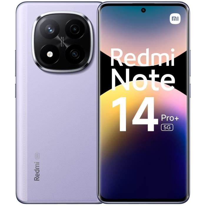 XIAOMI - Redmi Note 14 Pro+ 5G - 12 Go + 512 Go - Lavende Purple