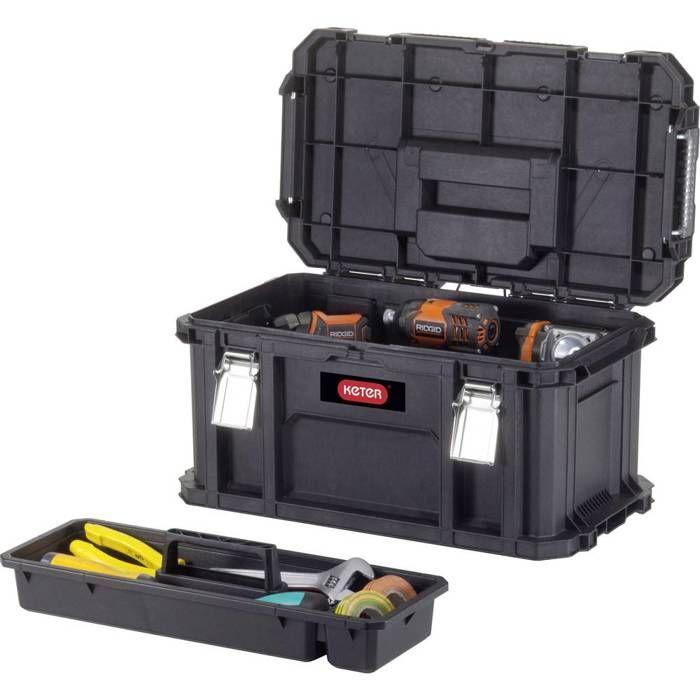 KETER 239995 Connect Boîte à outils vide noir