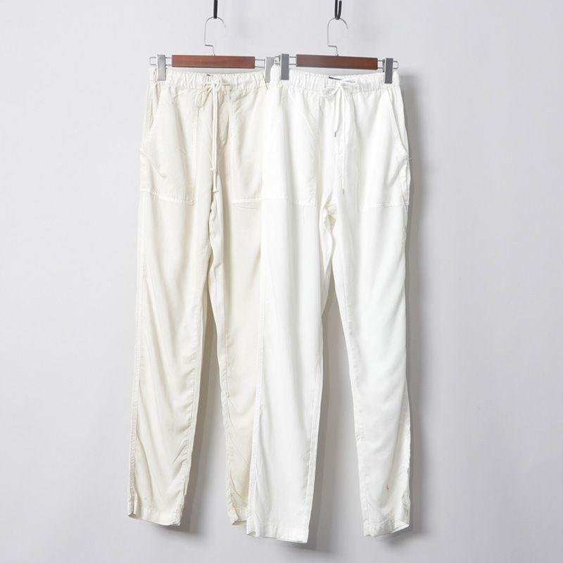 

Tencel Elastic Waist Tie Women s Summer Drape Skinny Pants Shallow khakis XS