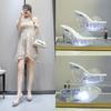 Fashion Size 43 Ladies High Heels Slippers Luminous High Heels Light Up Fashion Catwalk Shoes Women 10cm Sandal