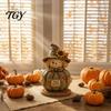 Versatile Festival Soft Furnishings Fall Scarecrow Figurine, Wooden Pumpkin Statue, Rustic Autumn Harvest Season Table Decor Tabletop Decoration