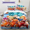 Son Goku Patron Beddengoed, Dekbed Set Dekbedovertrek Kussensloop Huis Verjaardagscadeau (1 dekbedovertrek + 2 kussenslopen, zonder binnenkussen)