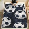 Football Print Flannel Blanket,High Quality Comfortable for All Seasons,Home Decor,Warmth and Comfort,Perfect for Christmas Gifts