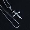 European and American Trendy Men's Simple Necklace Titanium Steel Alloy Military Brand Cross