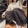 Woman Winter Niche Vintage Style Drawstring Wide Leg Pants Loose Casual Personality Retro Pants