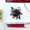 QT2062#15cm Black & Golden Rose Stickers Vinyl Car Decals for Windows, Bumper, Blocking Scratches Stickers