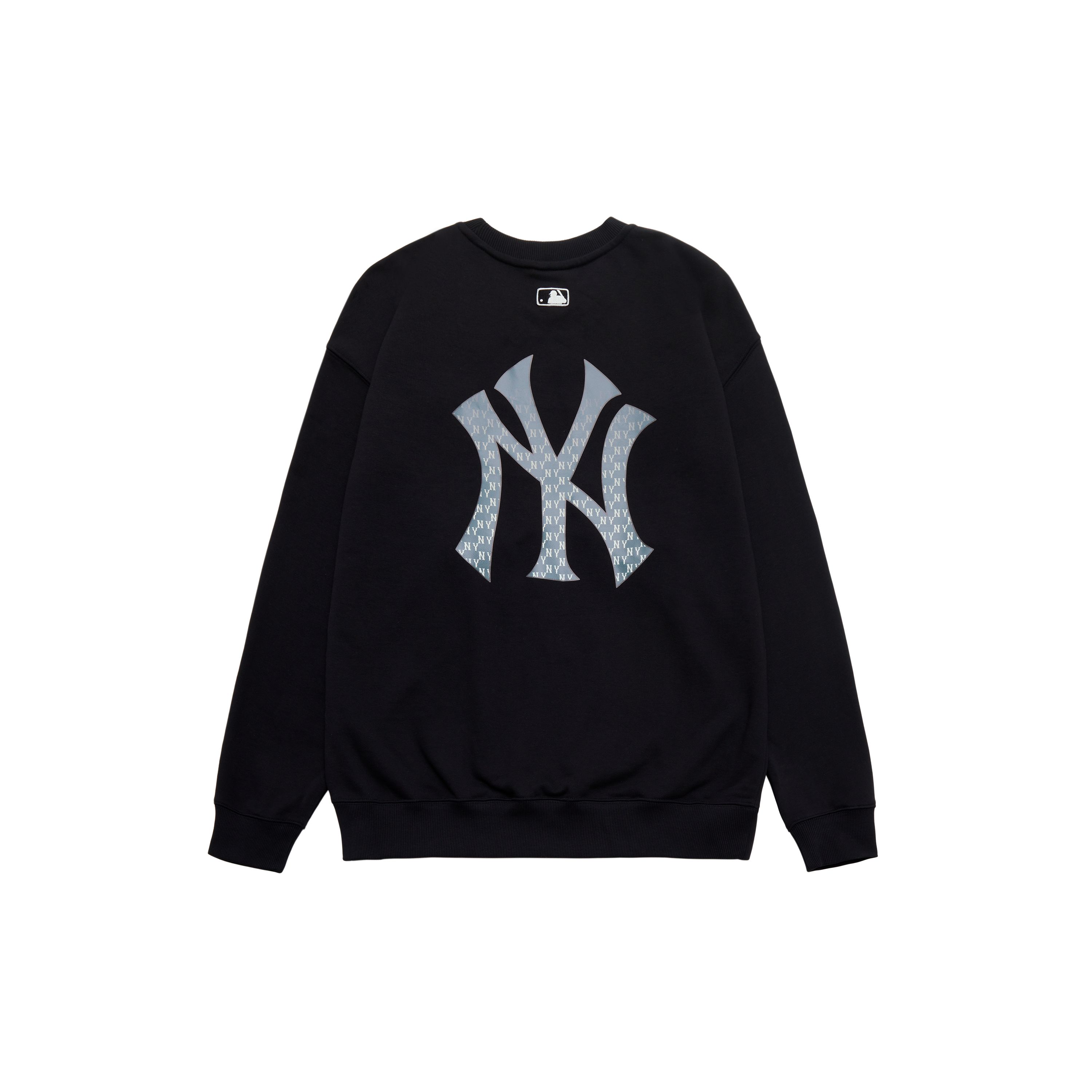 MLB FW23 New York Yankees Trendiges Farbverlauf-Blumenmuster Rundhals-Sweatshirt Unisex-Sweatshirt Schwarz 3AMTM0234-50BKS M gray