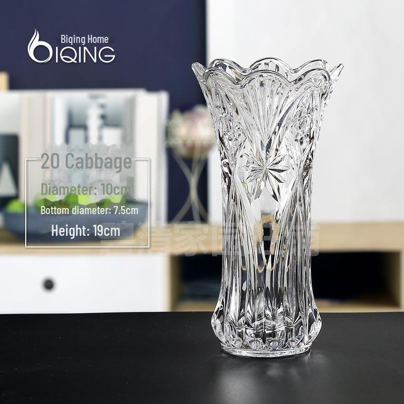 Extra Large Transparent Glass Vase, 50cm Height, Wide Diameter for Flower Arrangements, Living Room Decor, Hydroponic Lucky Bamboo