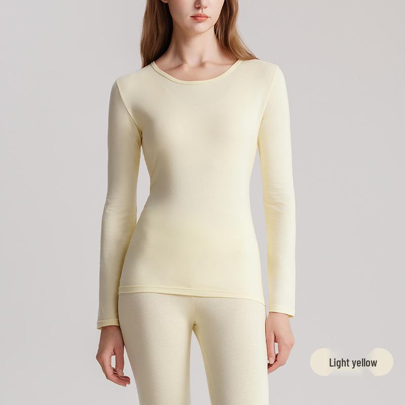 10A Antibacterial Women's Slim Fit Pure Cotton Autumn Innerwear Set - Base Layer, Plus Size