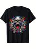 Screaming Skull W/ Headphones T-Shirt, Men's T-Shirt