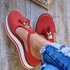 Customizable Women's Sandals Summer Casual Flat Platform Heel Tassel Buckle Strap  Sandals Platform Vulcanized Shoes
