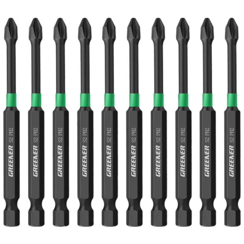 GREENER Impact Magnetic Cross Screwdriver Bit Set
