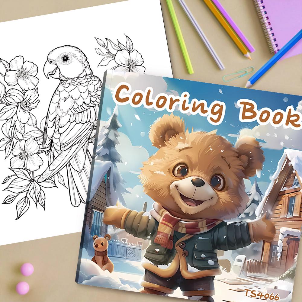 1pc,Adult coloring book,30 sheets different patterns 8.3x8.3''100gsm,is a Valentine's Day Easter holiday gift