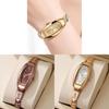 Elegant Fashion Oval Diamond Embellished Ladies Watch With Quartz Movement For Casual Wear
