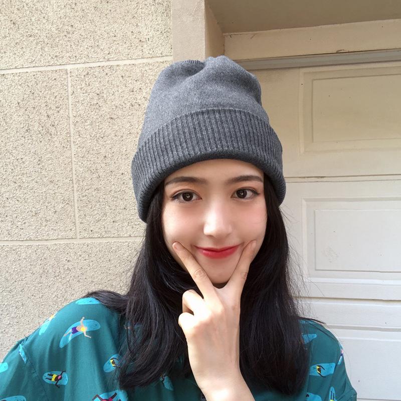 Hat Women's Autumn and Winter Wool Hat Cotton Hat Versatile Cold Hat Warm Confinement Knitted Hat Autumn and Winter