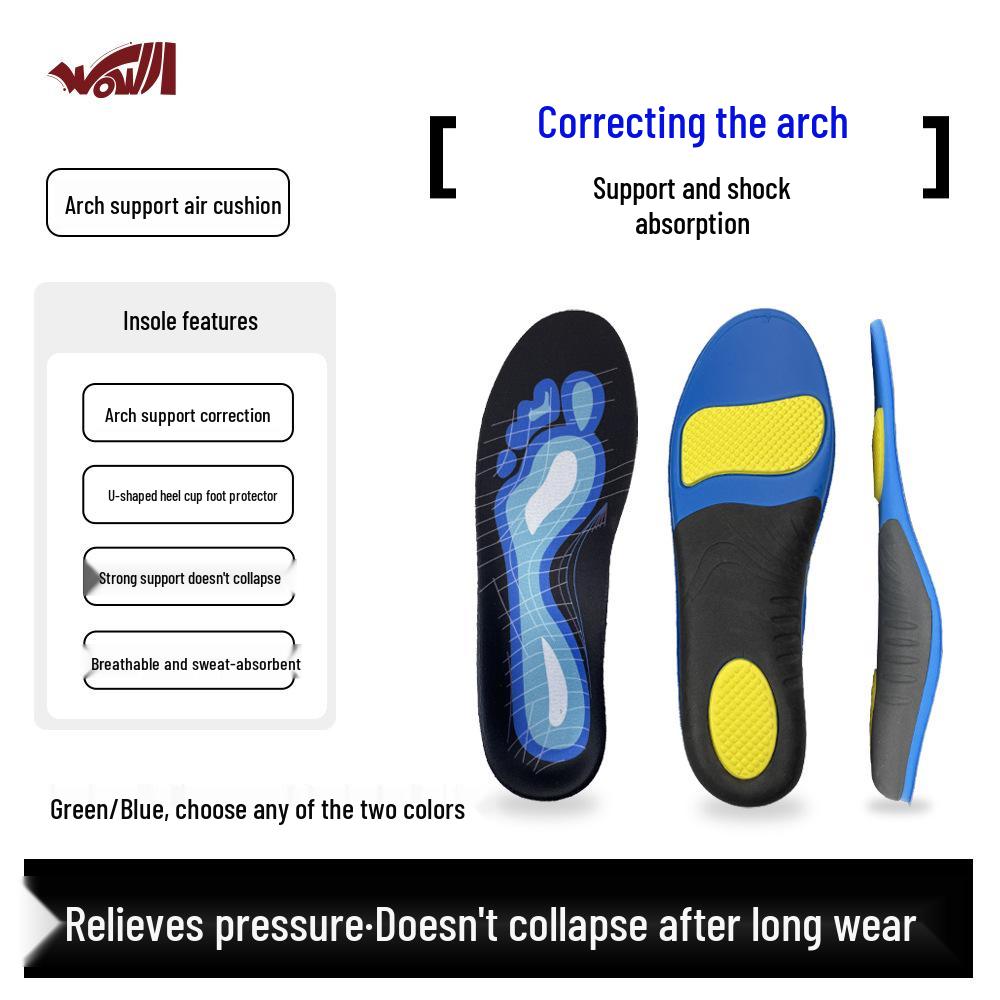 

Мужские спортивные стельки с амортизацией для поддержки свода стопы и поглощения пота 39-40 королевский синий