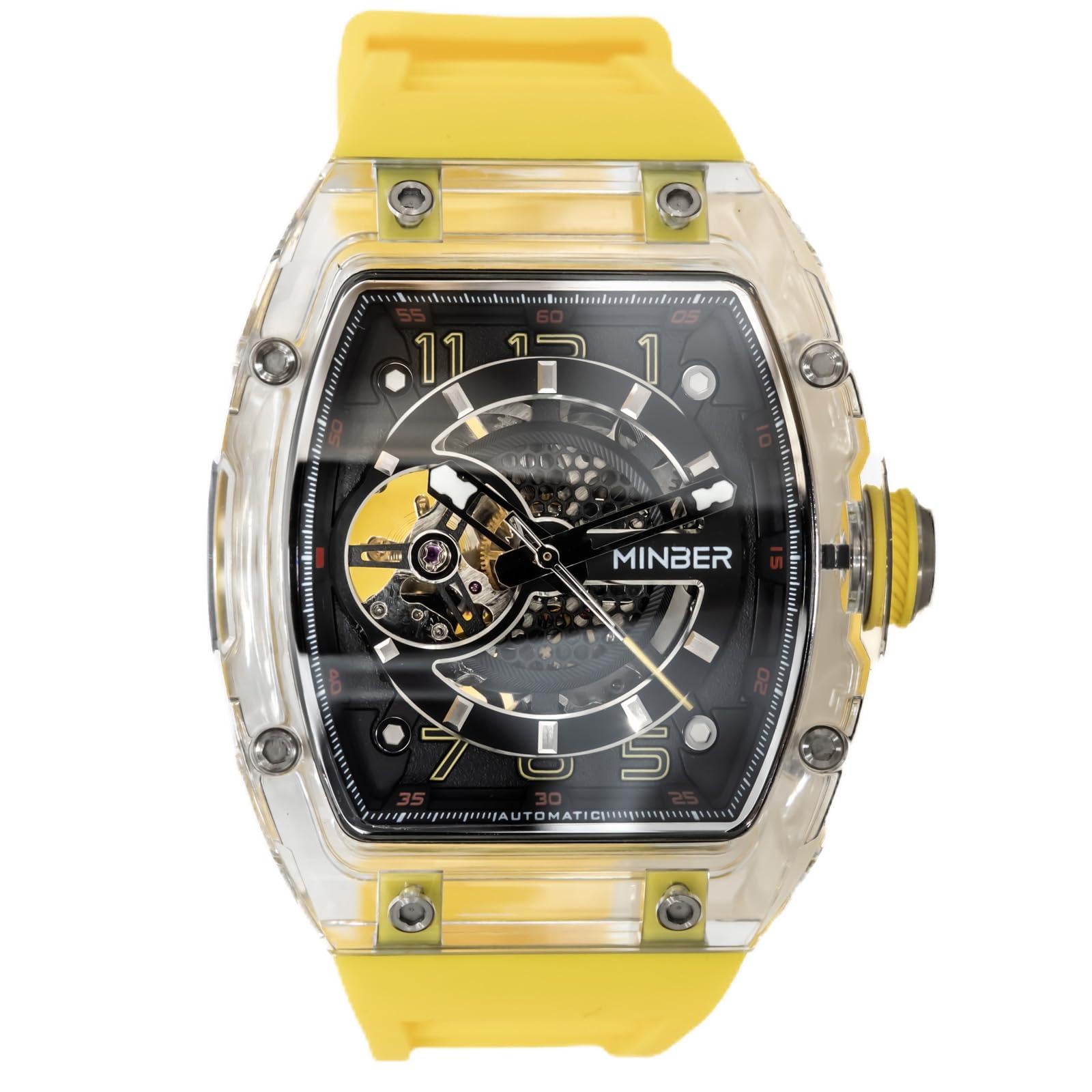 

Автоматические часы Автоматические повседневные деловые спортивные легкие водонепроницаемые желтые [MINBER] мужские M9027G-YW жёлтый