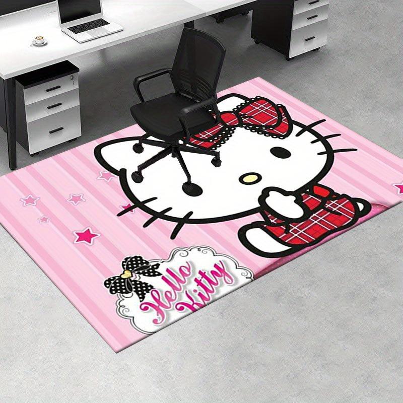 1pc Sanrio Hello Kitty Mermaid Printed Office Carpet Rectangle Rug Under The Table,Perfect Room Decor for Living Room, Bedroom, Kitchen, Non-slip Floo